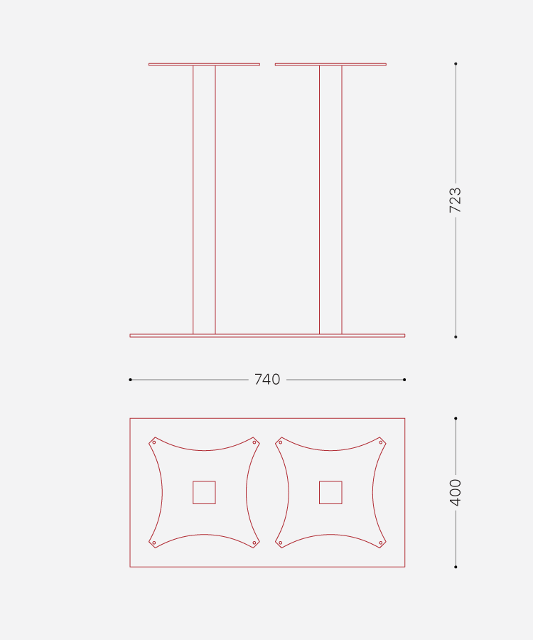Подстолье Фирус Прямоугольный — Схема