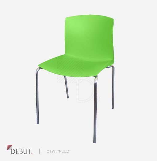 Хромированный пластиковый стул